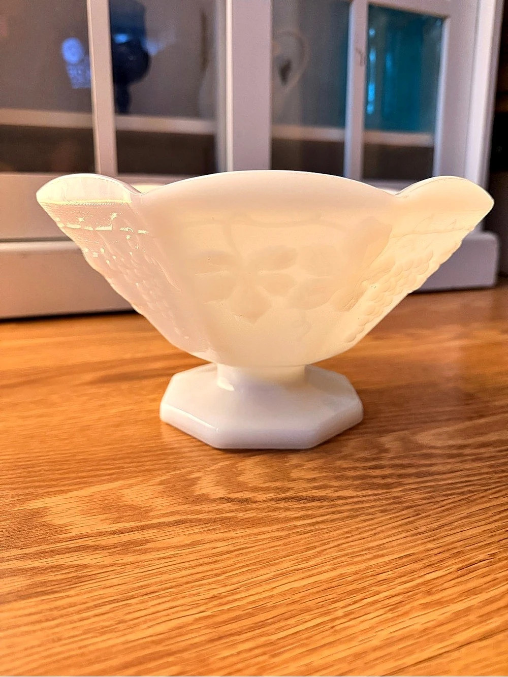 Vintage Anchor Hocking pedestal bowl